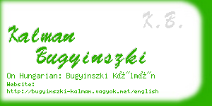 kalman bugyinszki business card